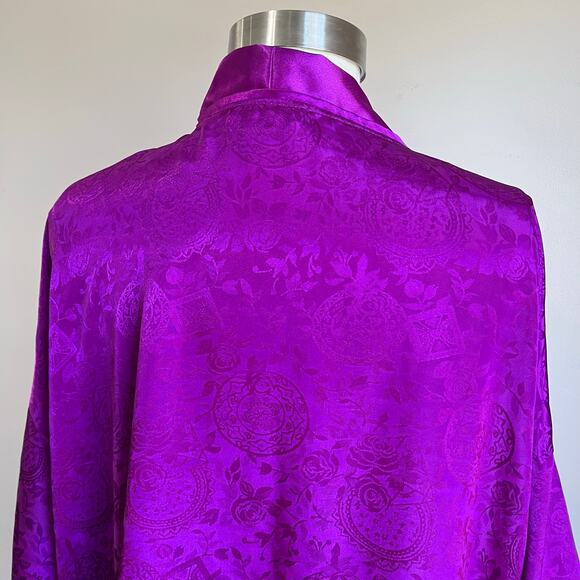 Vintage Victoria Secret Gold Label Purple Robe One Size - Picture 5 of 8
